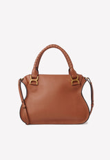 Medium Marcie Top Handle Bag in Grained Leather