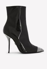 Cardinale 105 Crystal Ankle Boots in Patent Leather