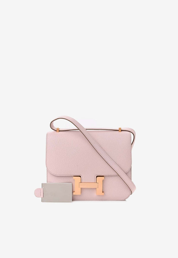 Constance 18 in Mauve Pale Chevre Mysore Leather with Rose Gold Hardware