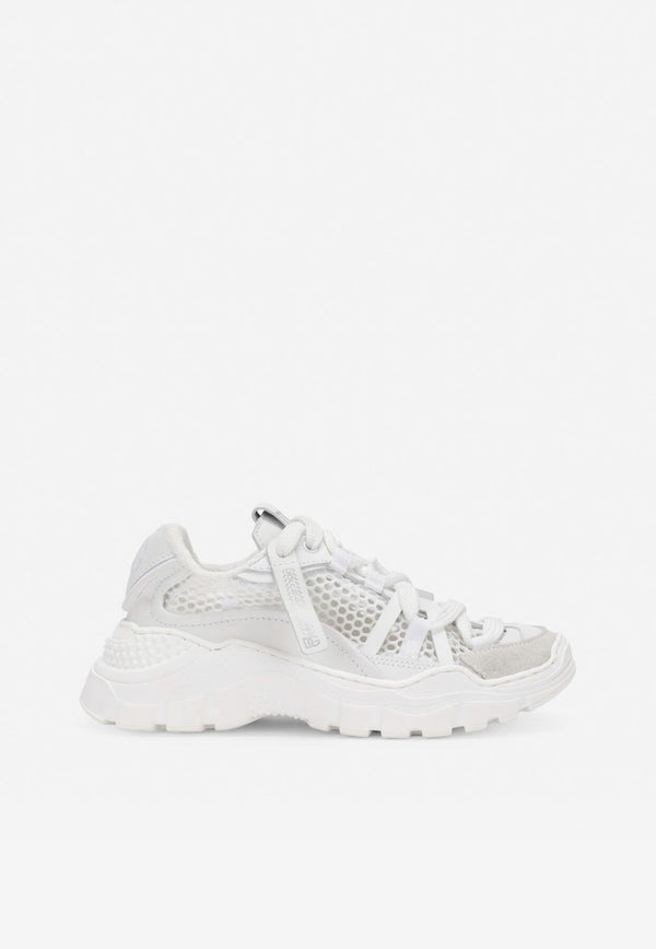Girls Daymaster Leather and Mesh Sneakers