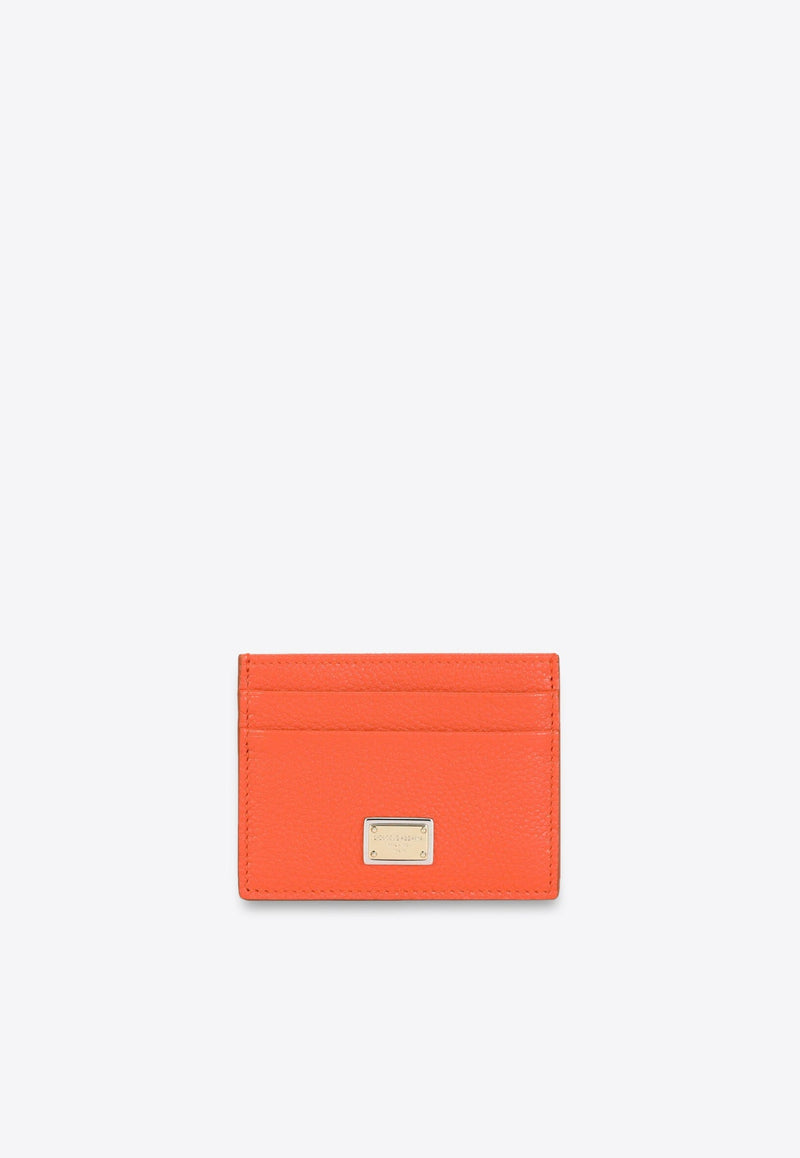 DG Plaque Cardholder in Calfskin