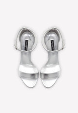 Keira 105 DG Baroque Heel Sandals in Metallic Leather