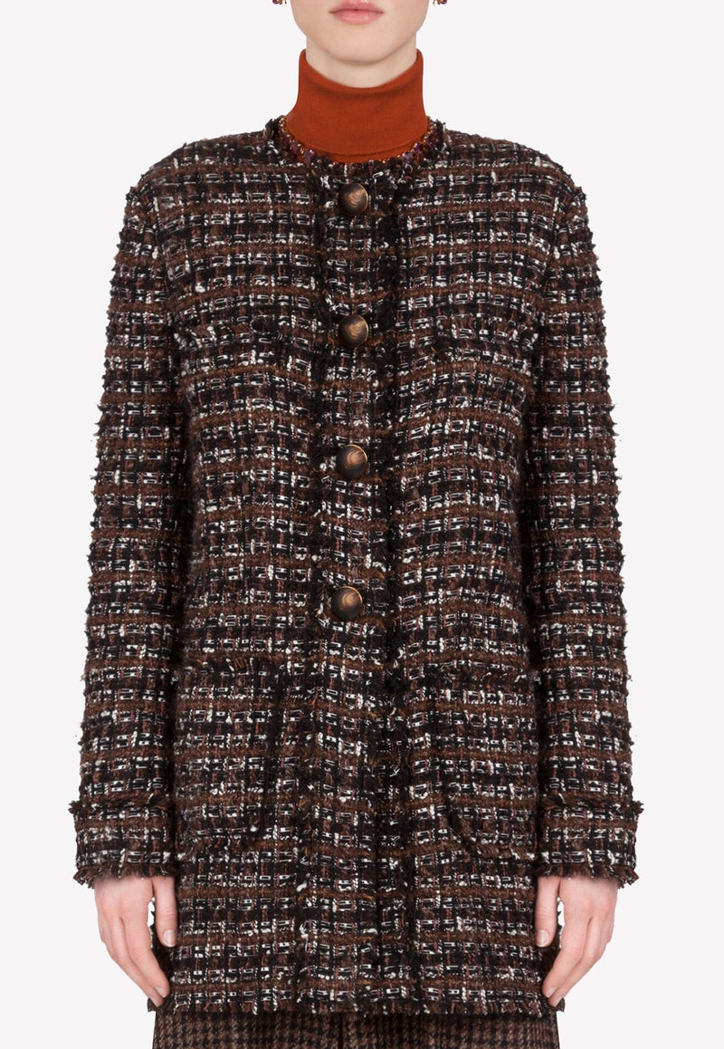 Tweed Jacket in Wool Blend