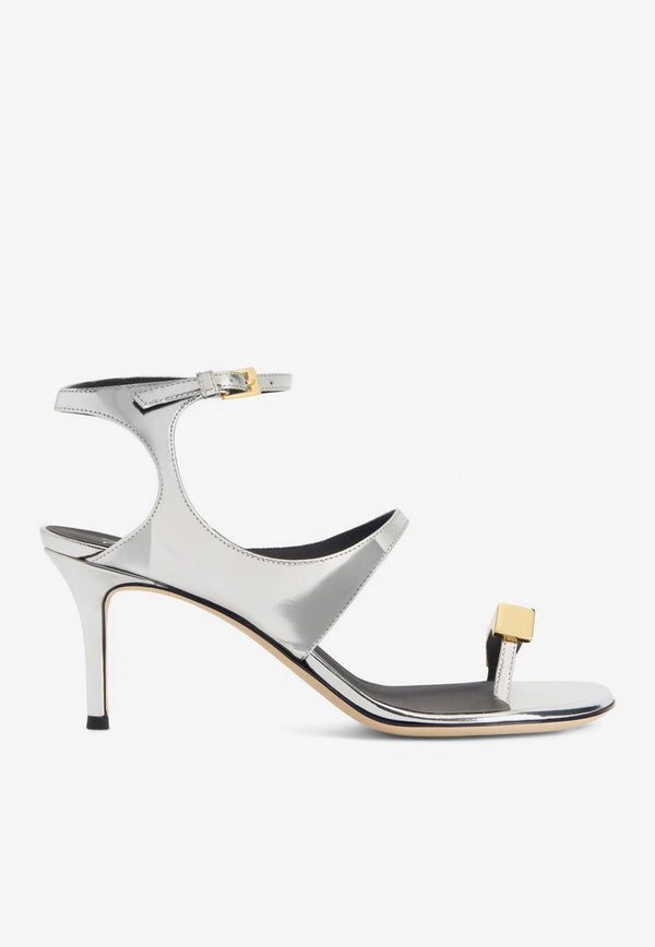 Ciubecca 70 Ring Sandals in Reflective Leather
