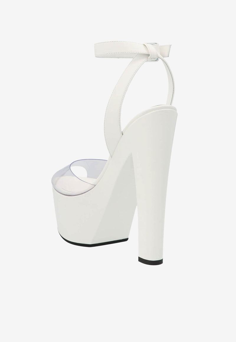 Saintro 150 Platform Sandals in Leather and PVC