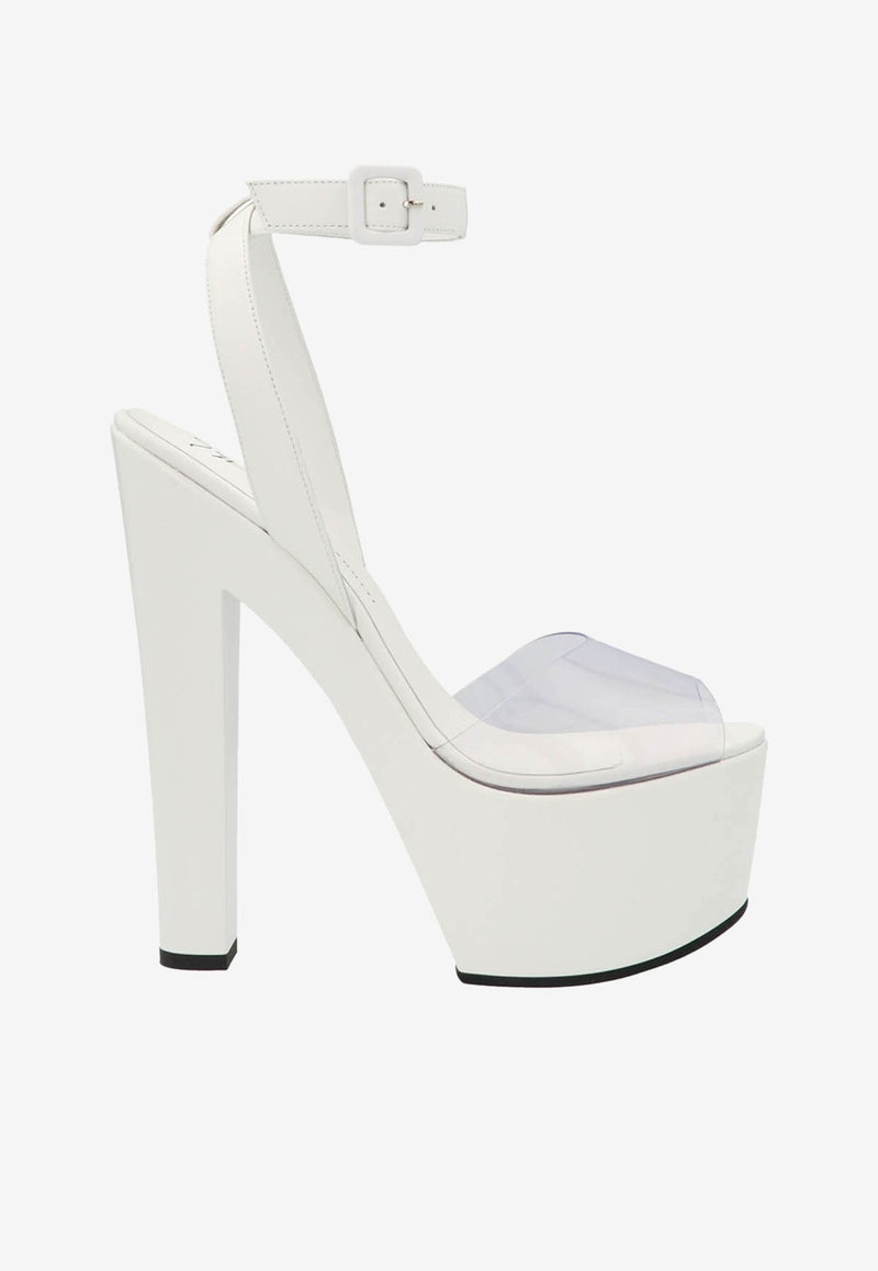 Saintro 150 Platform Sandals in Leather and PVC