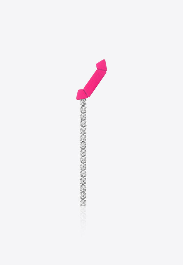 Special Order - Paris Single Earring in Silver with Diamonds