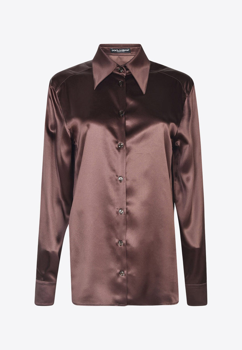 Long-Sleeved Silk Shirt