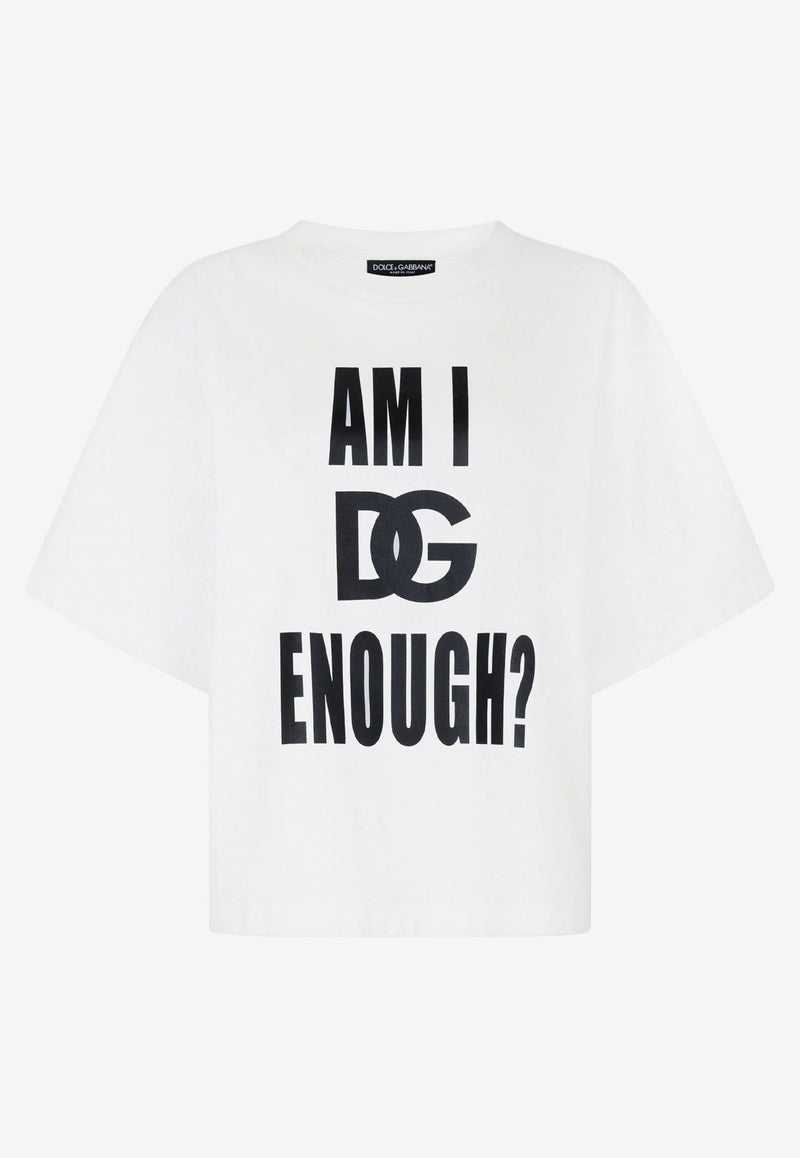 Slogan Print Jersey T-shirt