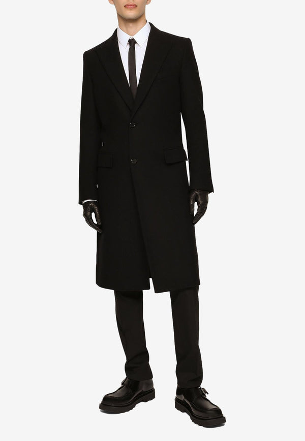 Single-Breasted Wool Coat