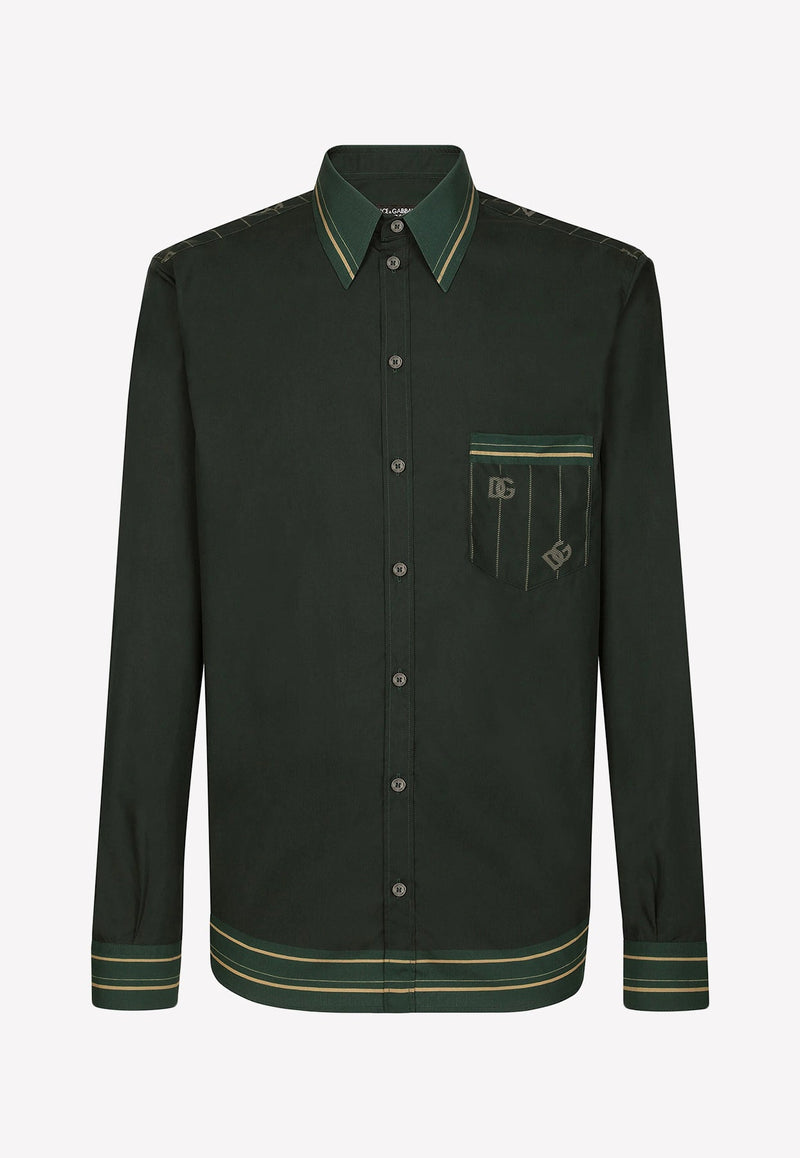 Striped Long-Sleeved Shirt with DG Logo