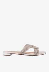 Gatsby Crystal-Embellished Flat Sandals