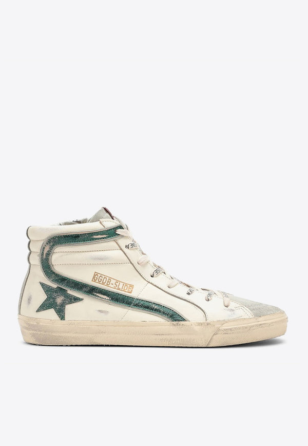 Slide High-Top Sneakers with Laminated Star and Flash
