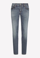Slim Jeans with Whiskering Details