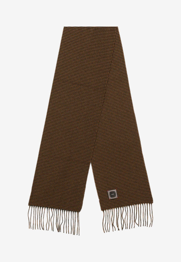 Wool Cashmere Fringed Scarf