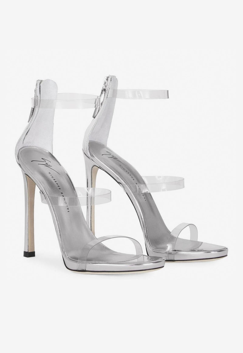 Harmony Plexi 120 Sandals in Reflective Leather