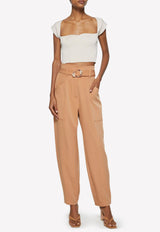 Abia Compact Rib Cropped Top