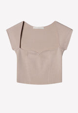 Abia Compact Rib Cropped Top