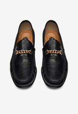 York Chain Leather Loafers