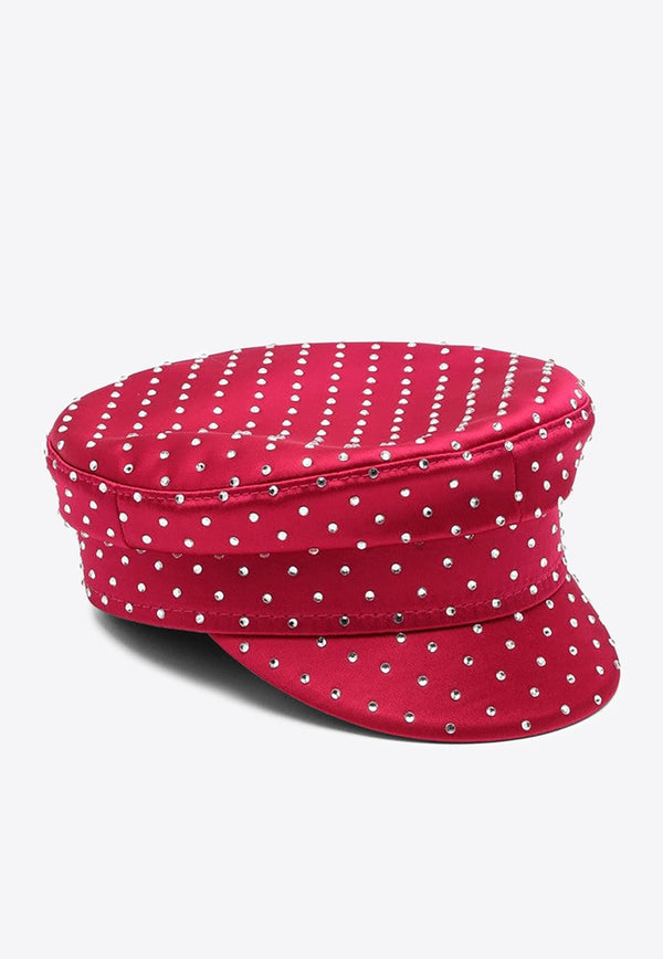 Crystal Embellished Baker Boy Hat