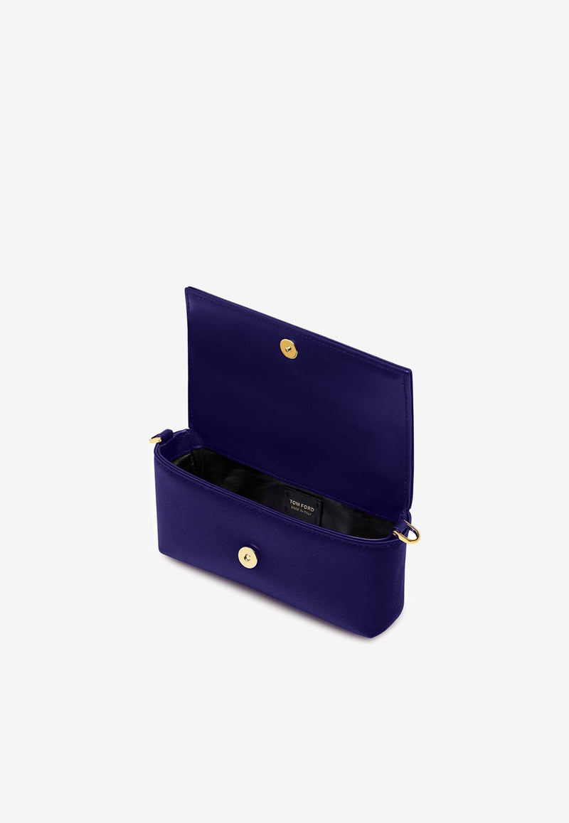 Satin Padlock Clutch Bag