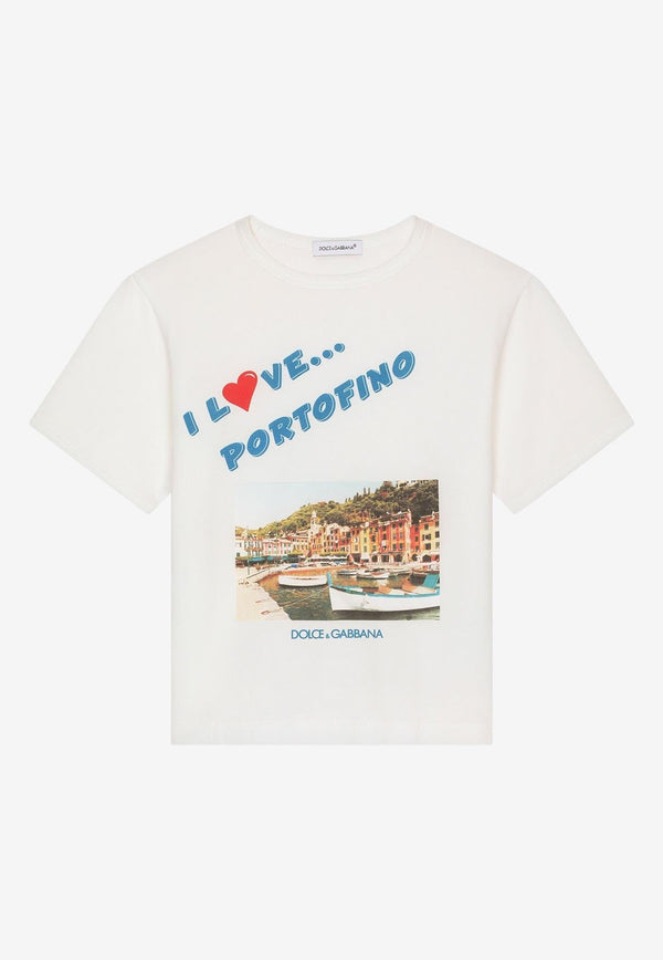 Boys I love Portofino Print T-shirt