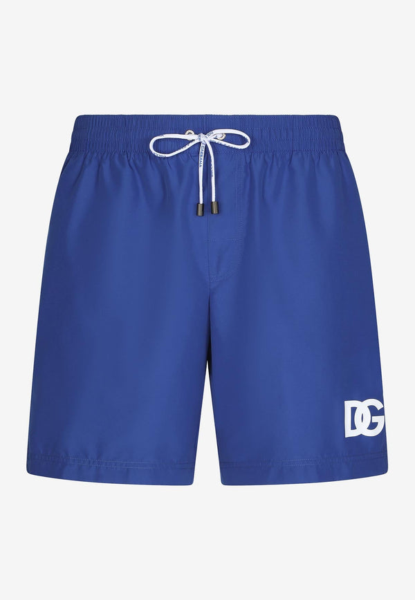 Logo-Print Color-Block Swim Shorts