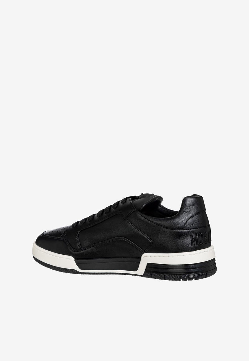 Low-Top Faux Leather Sneakers