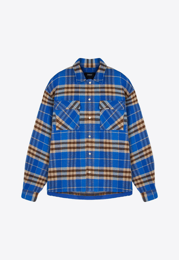 Initial Button-Up Flannel Overshirt