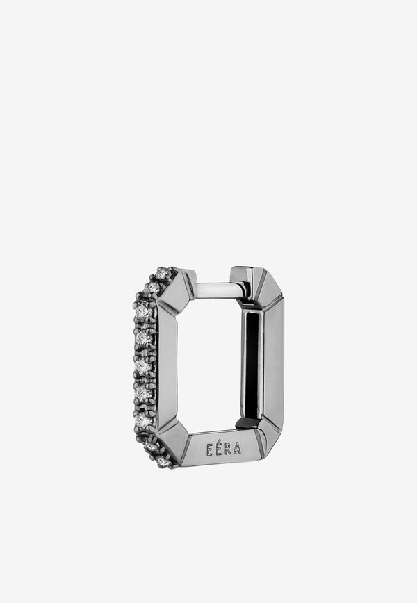 Special Order - Diamond Embellished Mini EERA Hoop Earring in 18-karat Gold