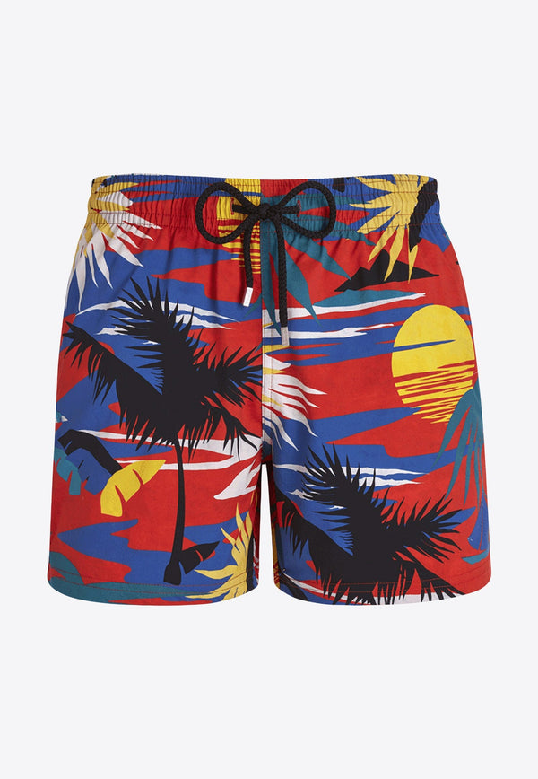 X Palm Angels Moorise Hawaiian Swim Shorts