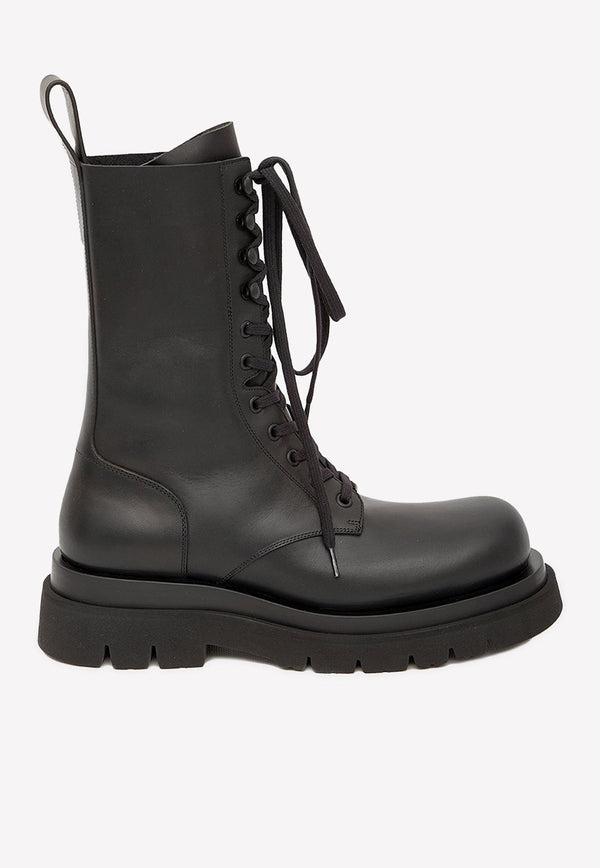 Lug Lace-Up Leather Boots