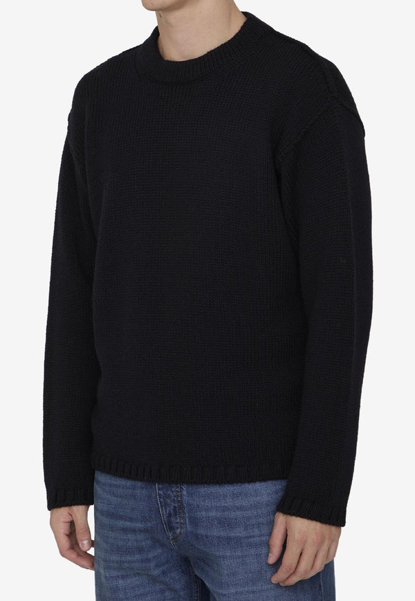 Ribbed Knit Wool Sweater