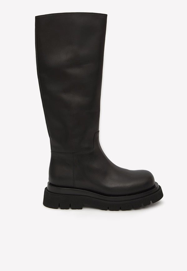 Mid-Calf Lug Boots in Calf Leather