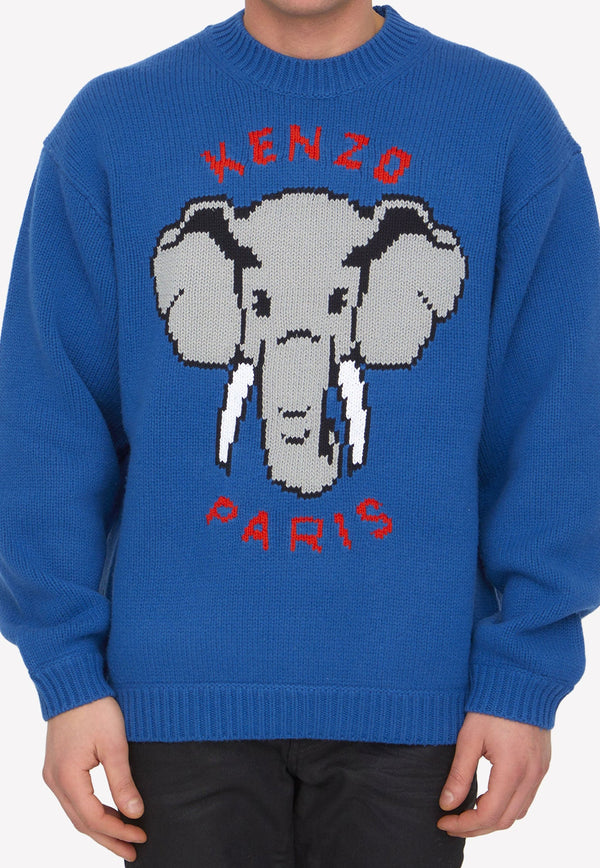 Elephant Embroidered Sweater