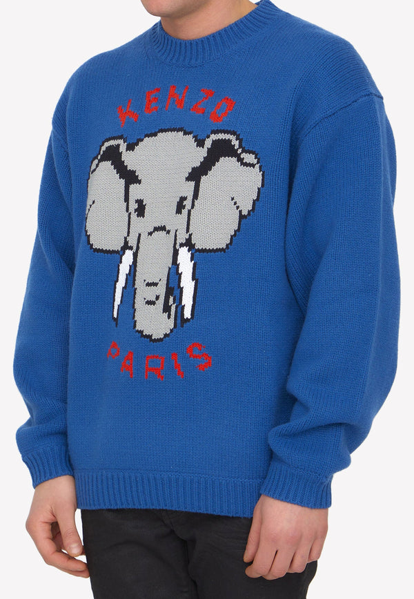Elephant Embroidered Sweater