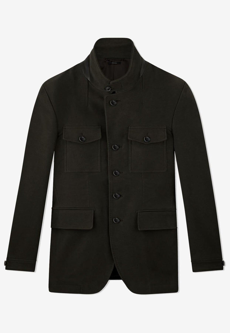 Buttoned Military Jacket