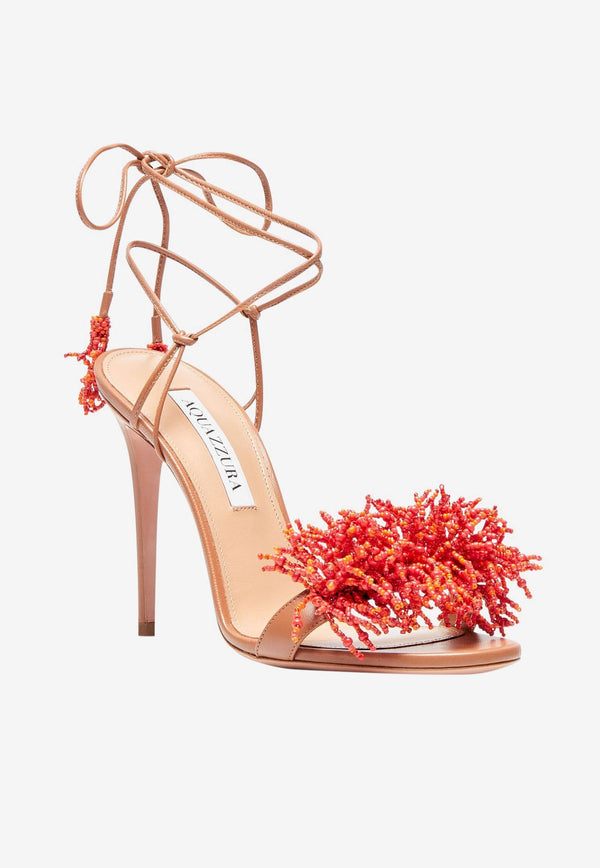 Panarea 105 Ankle Tie-Up Sandals in Nappa Leather