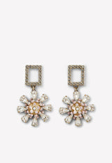 Vivier Blossom Crystal Drop Earrings