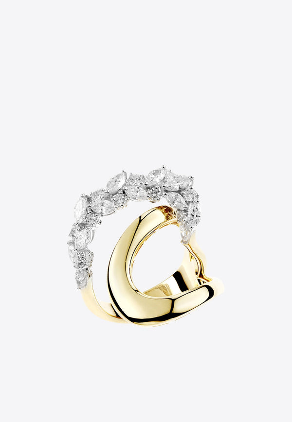 Golden Strada Stackable Diamond Ring in 18-karat Yellow Gold