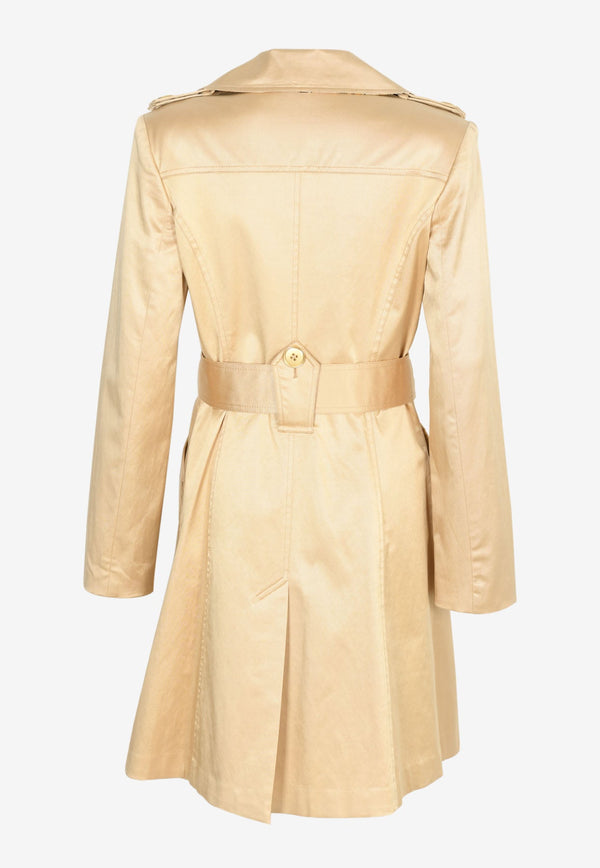 Single-Breasted Metallic Trench Coat