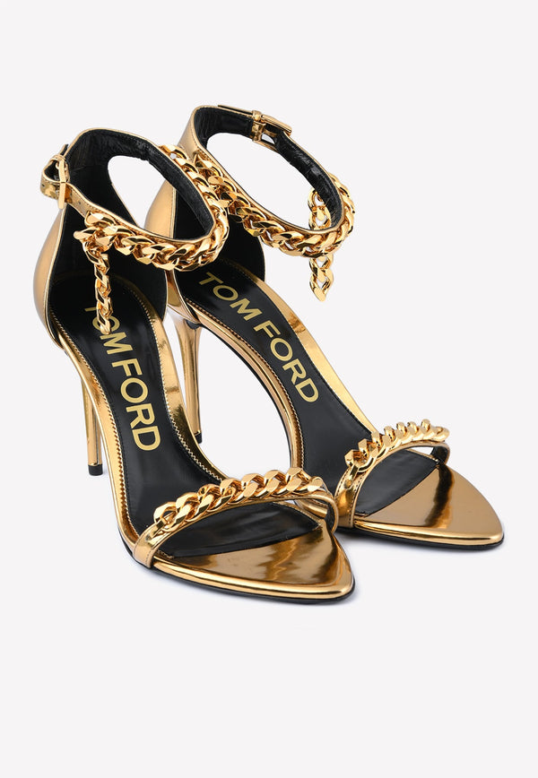 Chain 85 Mirror Leather Sandals