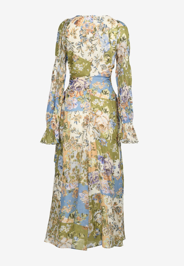 Jelina Floral Print Gown