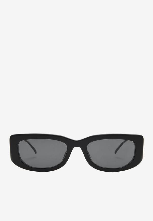 Rectangular Logo Sunglasses