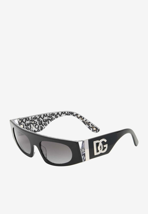 DG Logo Rectangular Sunglasses