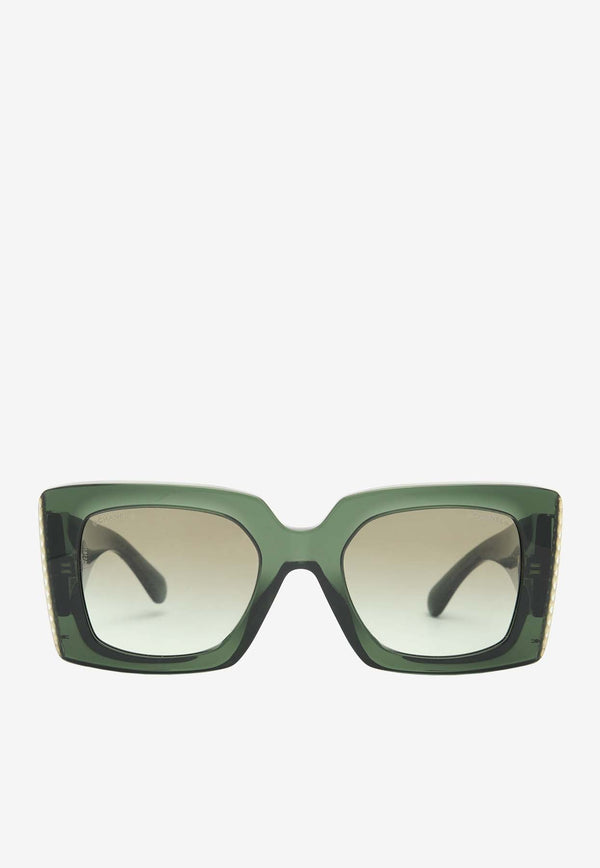 Studded Square Sunglasses