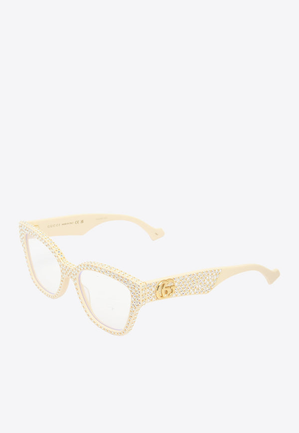 Embellished Rectangular Sunglasses