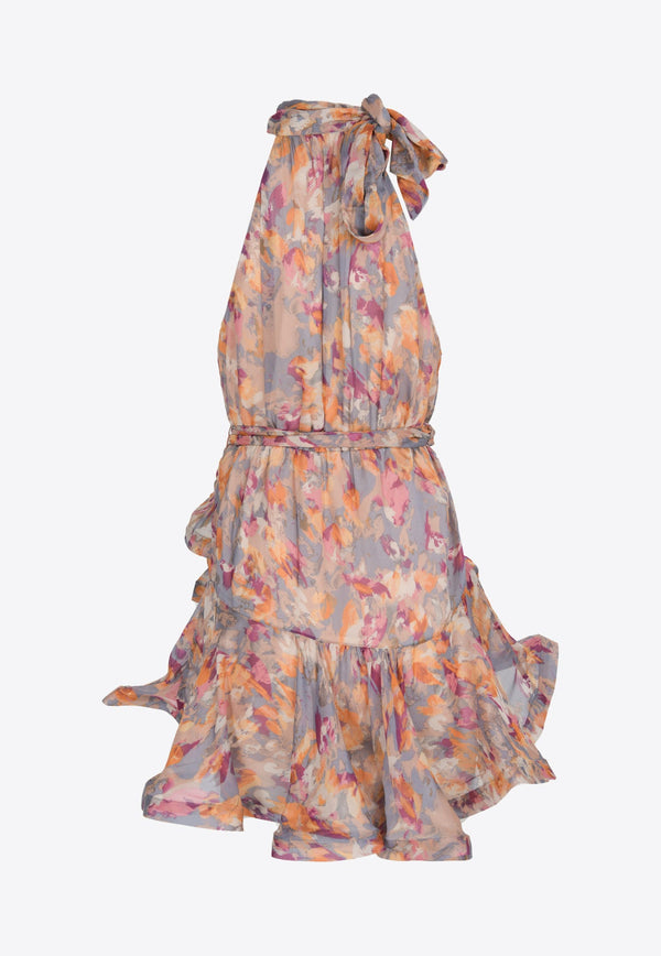 Aristocratic Ruffled Mini Dress