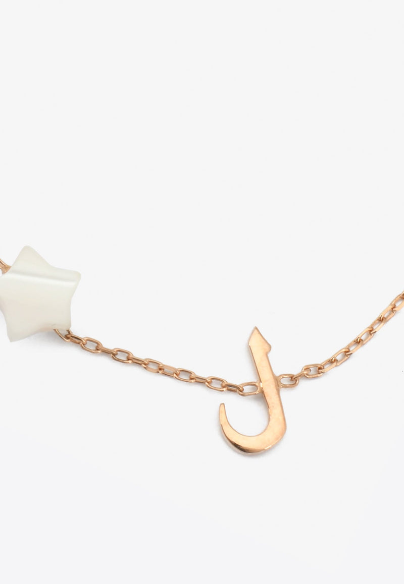 ل Bespoke Baby Bracelet in 18-karat Rose Gold and Mother-of-Pearl