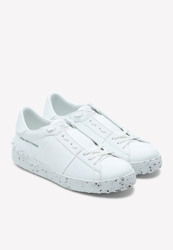Rockstud 'Open For a Change' Calf Leather Sneakers